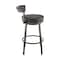 Armen Living Neura Swivel Counter or Bar Stool in Mocha Finish with Brown Faux Leather 840254333505 - alternate 5